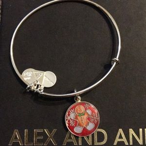 Alex and Ani Gingerbread Bangle 2015 Shiny Silver